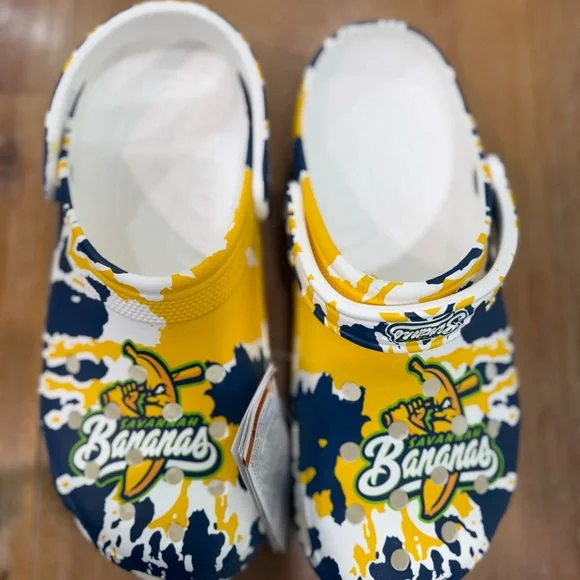 CROCS Yellow and Blue Savannah Bananas Loafers Unisex - Picture 3 of 5